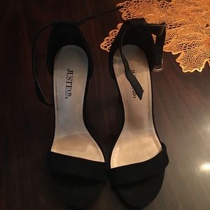 Black semi chunky heel